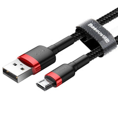 Baseus Cafule 1,5A 2 m-es USB-Micro USB-kábel (piros-fekete)
