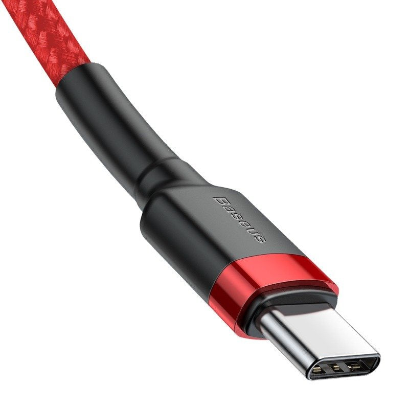 Baseus Cafule gyorstöltő kábel PD 2.0, QC 3.0, USB-C–USB-C, 60 W 1 m (piros)