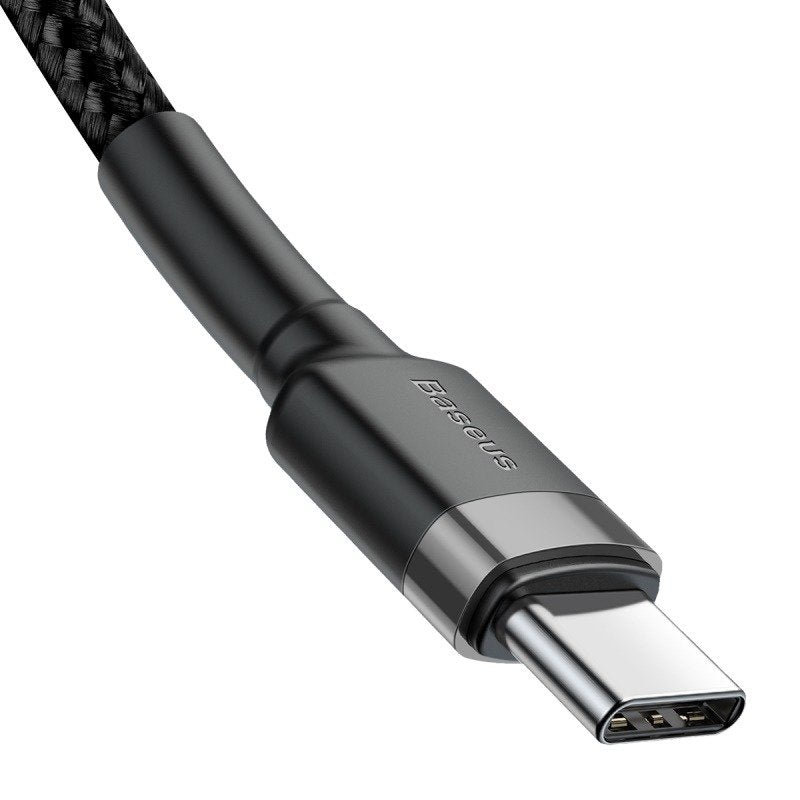 Baseus Cafule PD 2.0 QC 3.0 60 W USB-C – USB-C PD kábel 1 m (fekete-szürke)