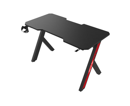 Brava Tech Y lábú gamer asztal, 140 cm, fekete