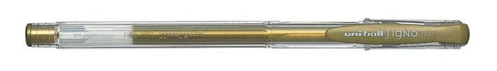 Zselés toll, 0,4 mm, kupakos, UNI "UM-100 Signo Fine", arany