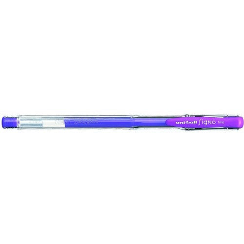 Zselés toll, 0,4 mm, kupakos, UNI "UM-100 Signo Fine", lila