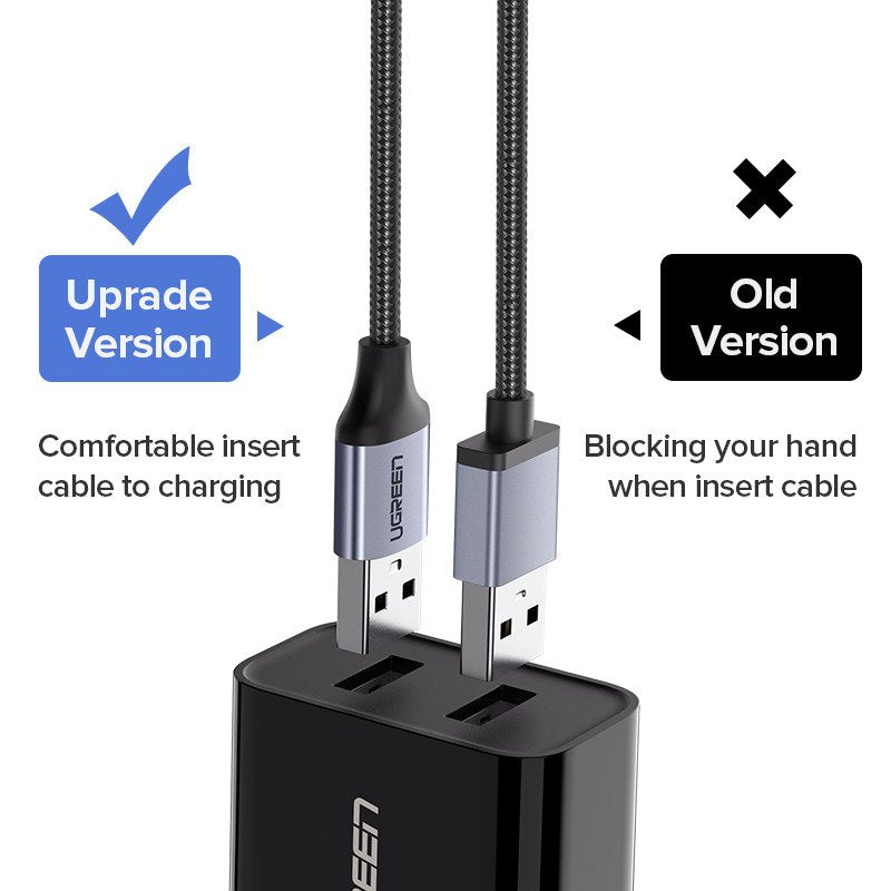 USB-Mikro USB-kábel UGREEN QC 3.0 2,4A 1m (fekete)