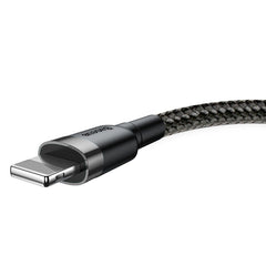 Baseus Cafule 2.4A Lightning USB-kábel 1 m (szürke-fekete)