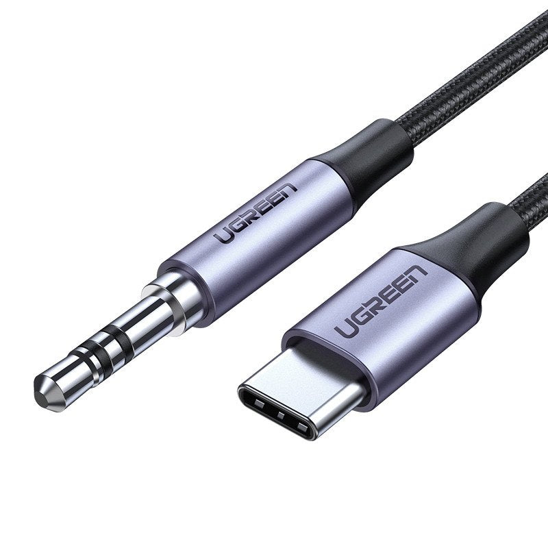 UGREEN audio adatkábel, USB-C / Mini jack 3,5 mm, 1 m, fekete