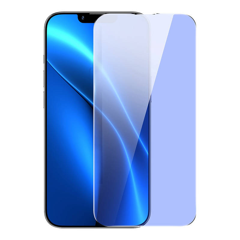 Baseus iPhone 14 Plus/13 Pro Max Üvegfólia kékfény-szűrővel, 0.3 mm (2 db)