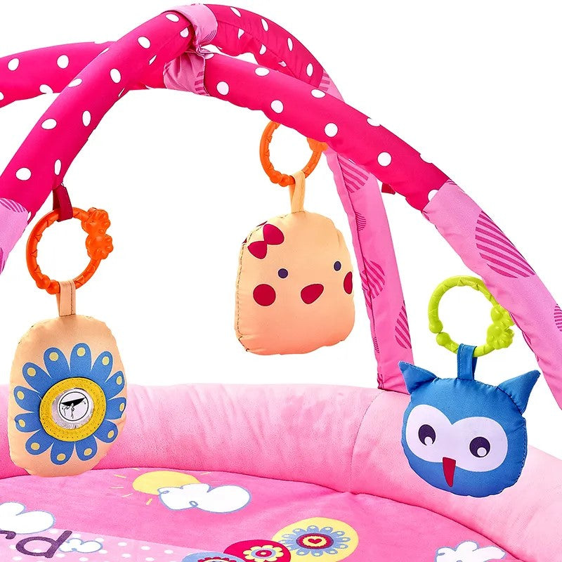 BB001 Játszószőnyeg babáknak kerek, rózsaszín