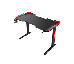 Brava Tech T lábú gamer asztal, ledes, 80 cm, fekete