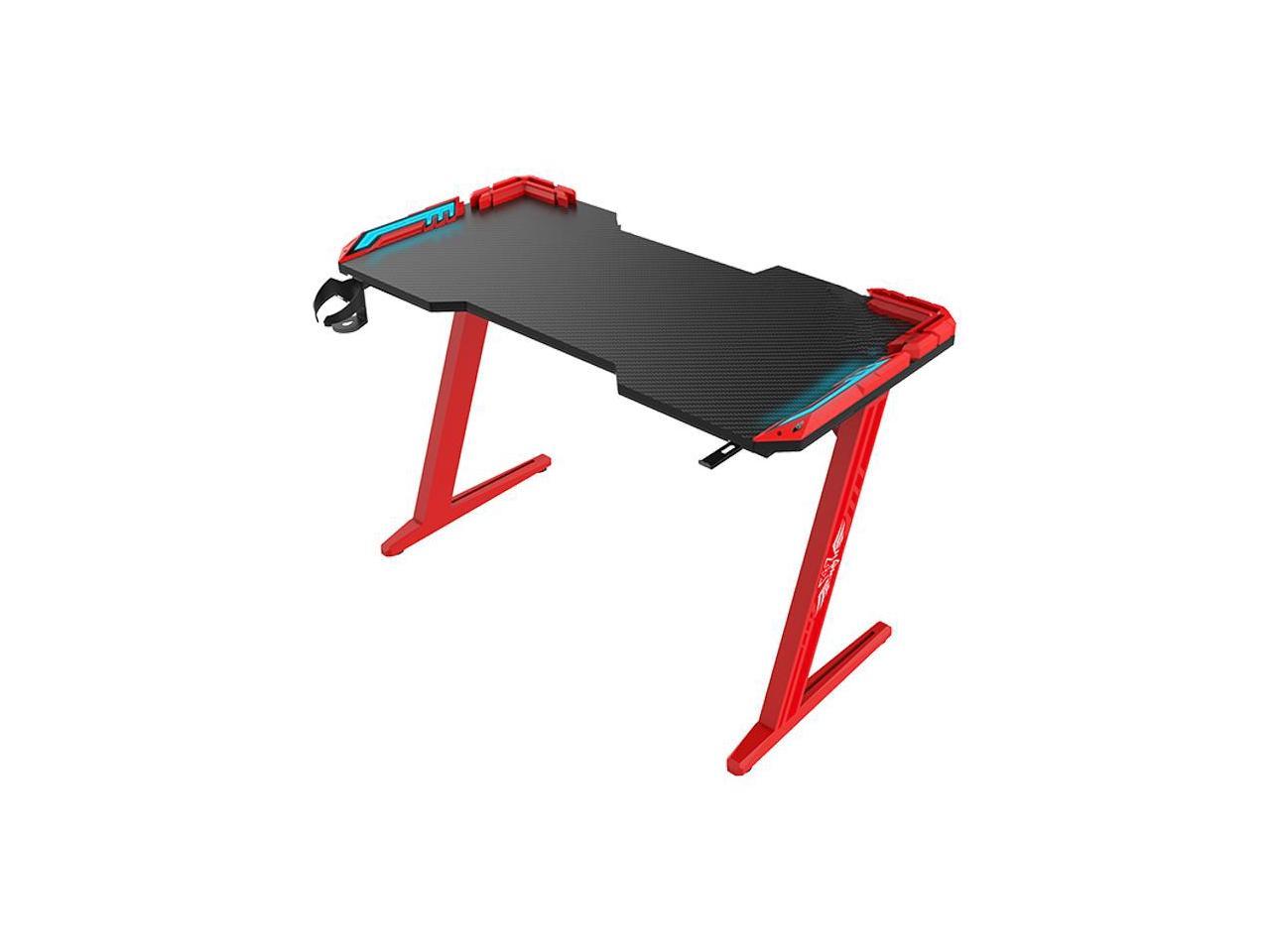 Brava Tech Z lábú gamer asztal, 140 cm, piros