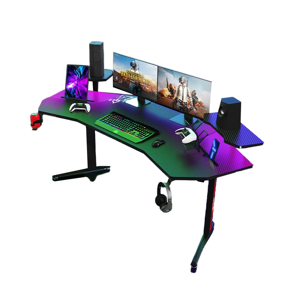 Brava Tech gamer asztal, ívelt, 180 cm, fekete