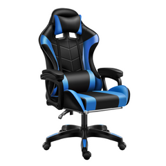 Brava Tech 815 Gamer szék, párnás, textilbőr felülettel, fekete-kék